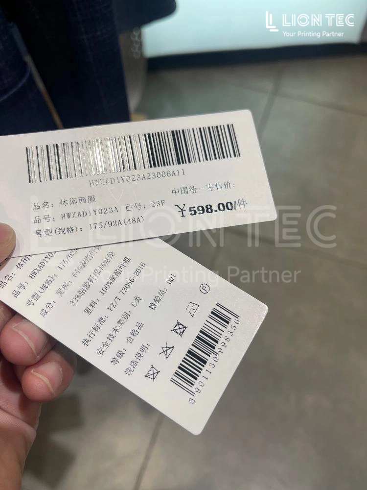 UV inkjet printing for garment hang tags